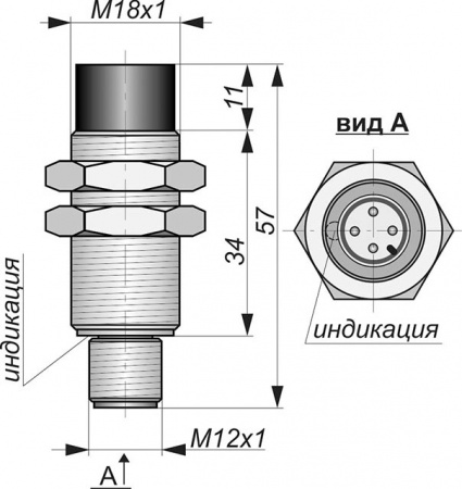 Датчик бесконтактный индуктивный ИВ15-NO-PNP-P-HT(Л63)