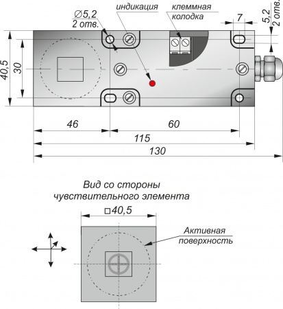 Датчик бесконтактный индуктивный SIA400-I/U-PNP-K(НКУ)